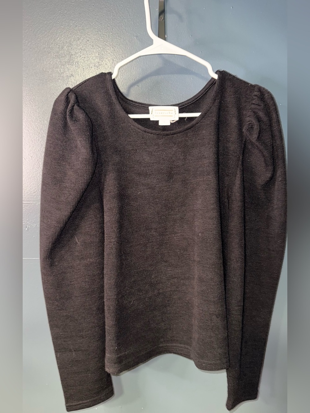 Love Riche Black Crewneck Knit Top